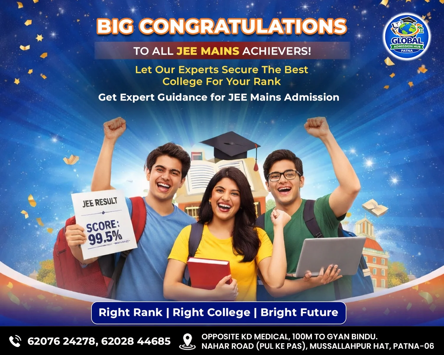 Students receiving expert admission guidance in Patna